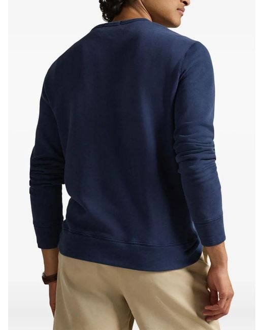 Polo Ralph Lauren Blue Round Neck Classic Sweatshirt for men