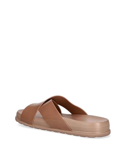 Melissa Brown Crossover-Strap Slides