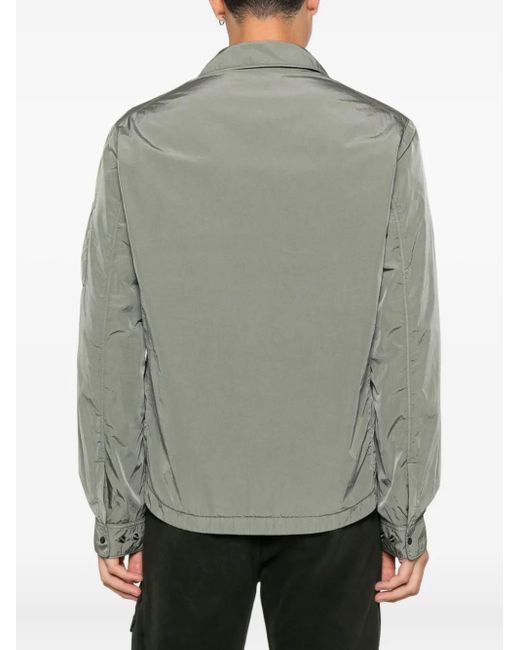 C P Company Gray Chest-Pocket Shirt Jacket for men