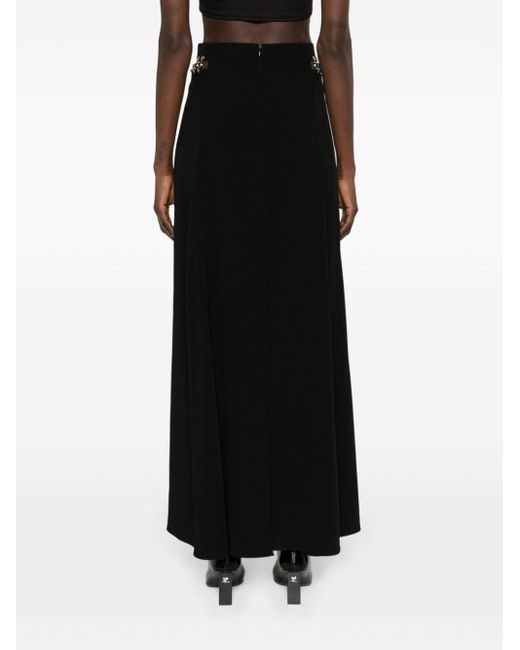 Falda larga con cintura alta Rabanne de color Black