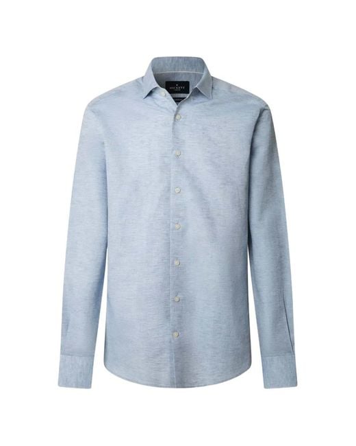 Hackett Blue Kent Collar French Placket Shirt for men