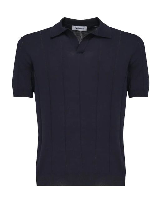 John Galliano Blue Short-Sleeve Knitted T-Shirt for men