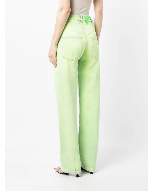 DARKPARK Green Wide-Leg Denim Jeans