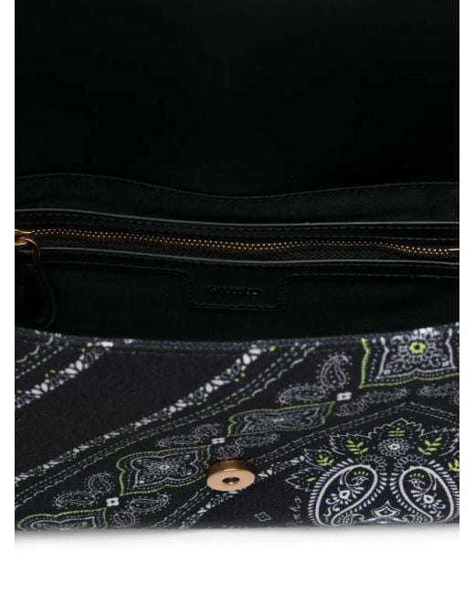 Pinko ペイズリー ショルダーバッグ Black