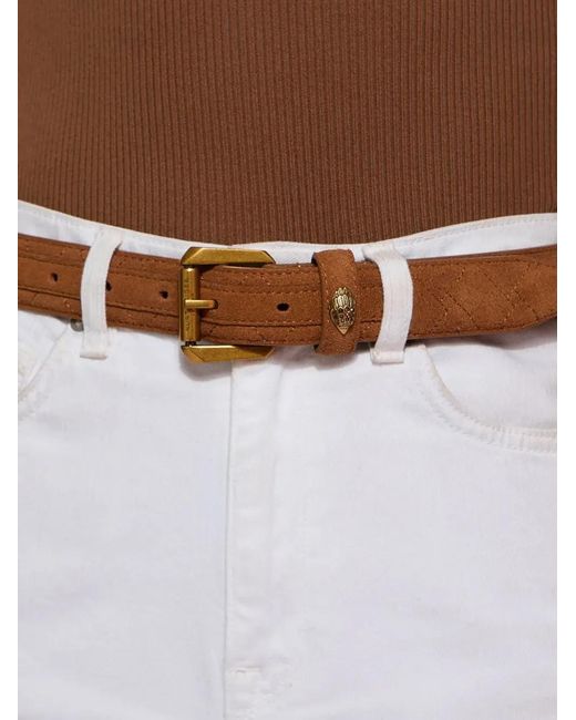 Cinturón Eagle Head Acolchado Kurt Geiger de color White