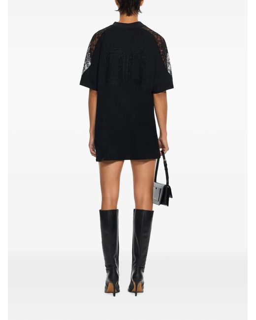 Off-White c/o Virgil Abloh Black Lace Insert Soccer Dress