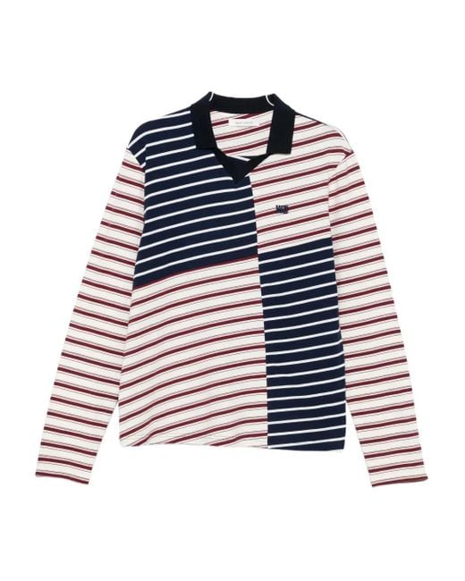 Wales Bonner Blue Striped Panelled T-Shirt for men