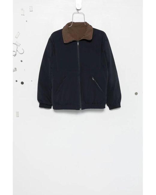 Prada Blue Zip-Up Reversible Puffer Jacket