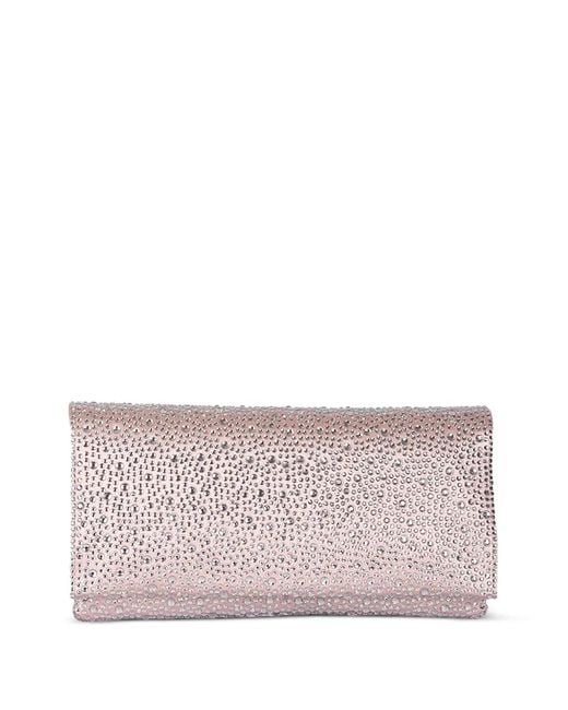 Twentyfourhaitch Pink Embellished Clutch Bag
