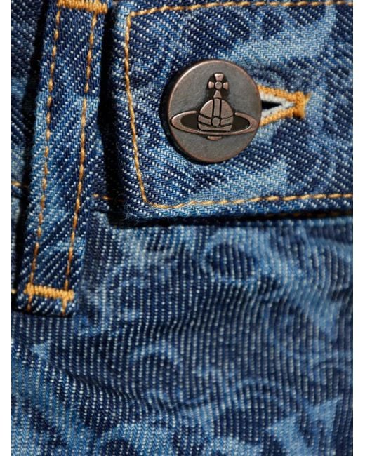 Vivienne Westwood Blue Jeans mit Muster