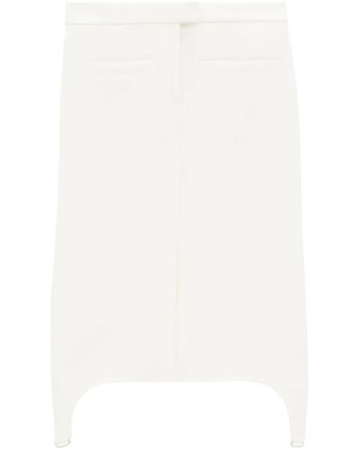 Jupe Mi-Longue À Bretelles Courreges en coloris White