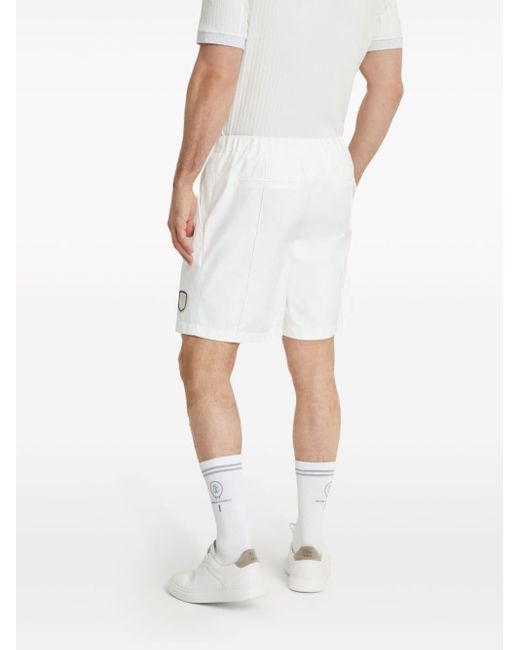 Brunello Cucinelli Klassische Shorts mit Logo-Applikation in White für Herren