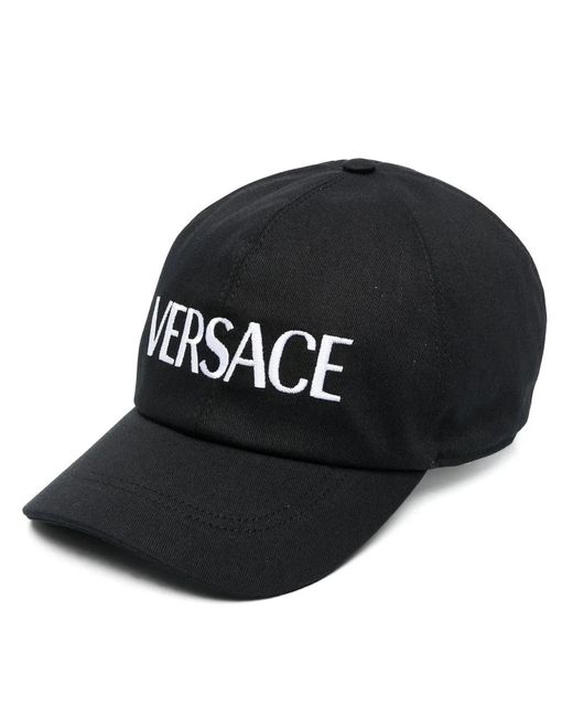 Versace Black Logo-Embroidered Baseball Cap