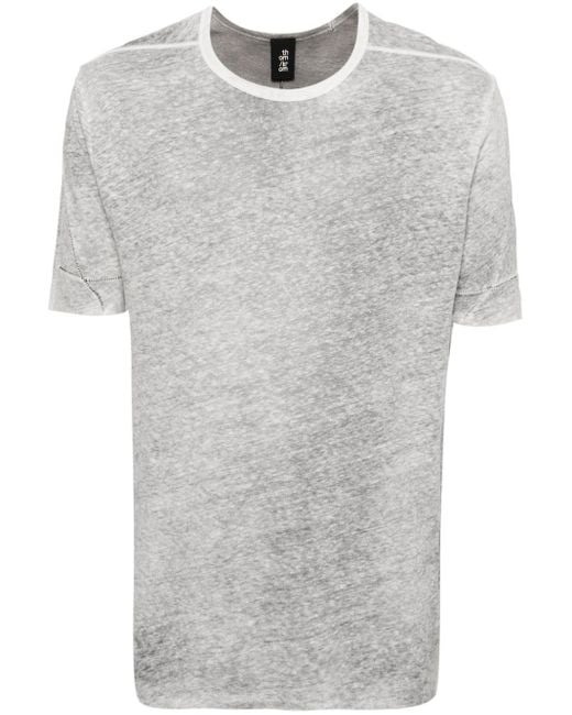 Thom Krom Gray Raw-cut T-shirt for men