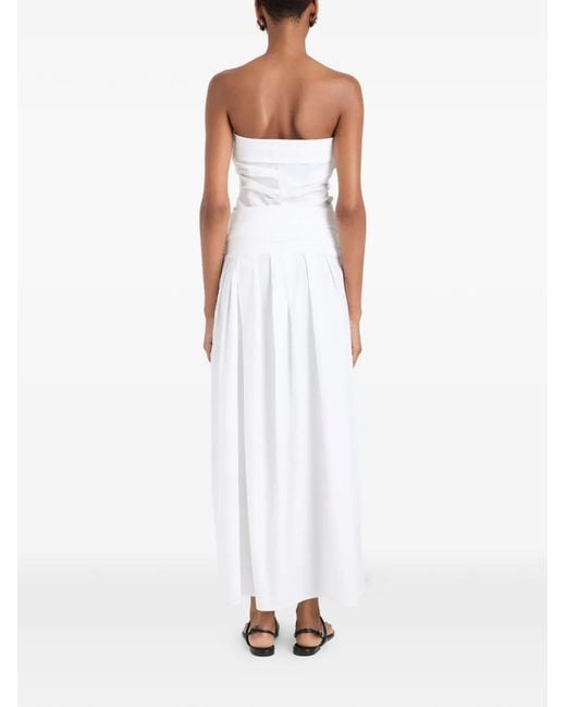 Proenza Schouler White Nessa Pleated Poplin Maxi Skirt