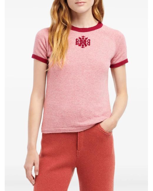 Barrie Pink Cashmere T-Shirt