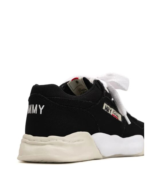 Maison Mihara Yasuhiro Black Parker Canvas Logo-Embroidered Sneakers