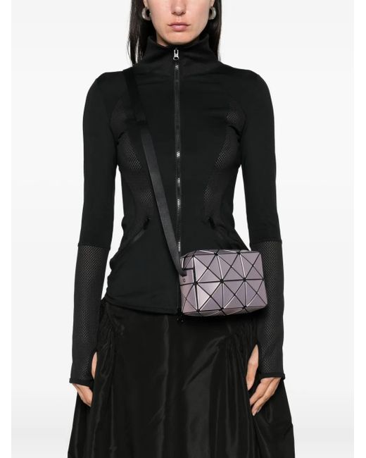 Issey Miyake Gray Cuboid Metallic Crossbody Bag