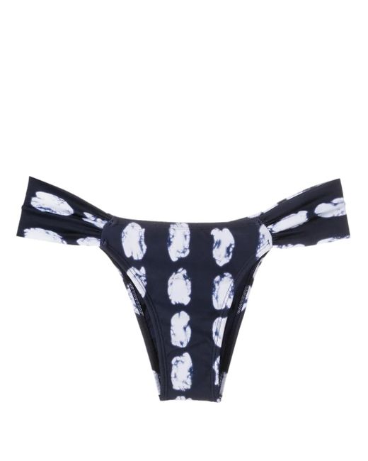 Lenny Niemeyer Blue Maritma-Print Bikini Bottoms