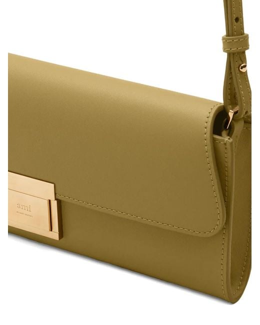 AMI Green Cow Leather Mimi Pouch