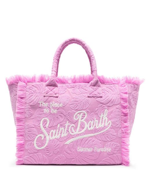 Mc2 Saint Barth Pink Vanity Terry-cloth Tote Bag