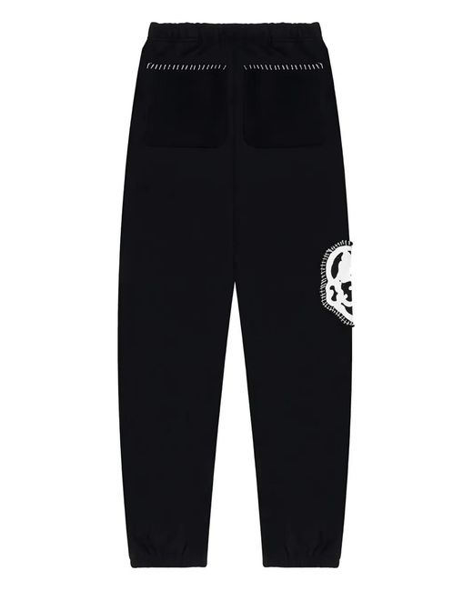 Chio Black Appliqué-Detail Track Pants for men
