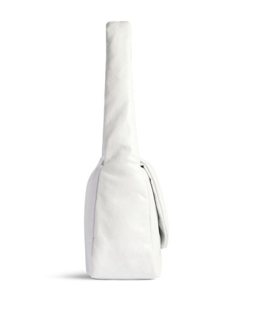 Balenciaga White Small Monaco Shoulder Bag