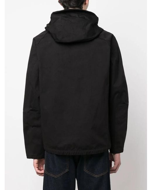 C P Company Black Tempest Hooded Jacket for men