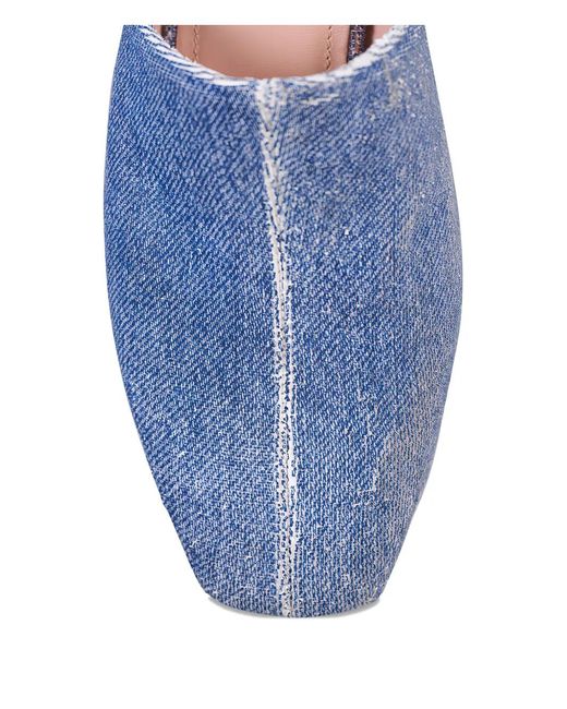 Agl Attilio Giusti Leombruni Blue Memy Seam-Detail Mules