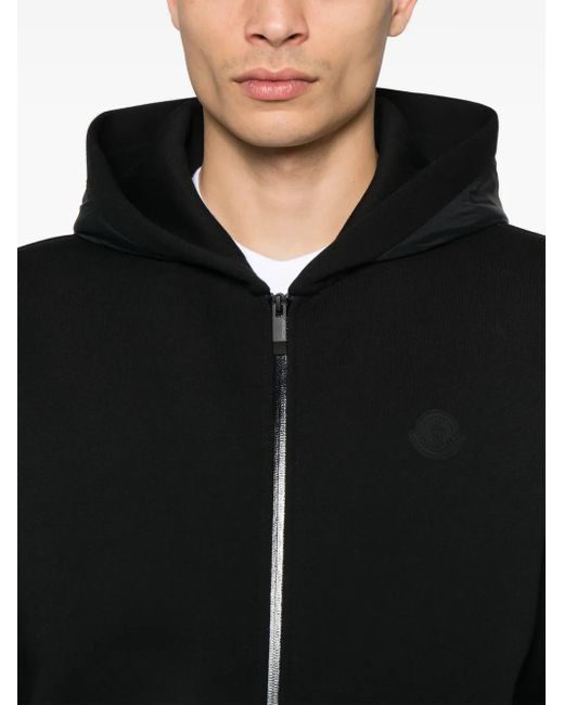 Sudadera con capucha y cremallera Moncler de hombre de color Black