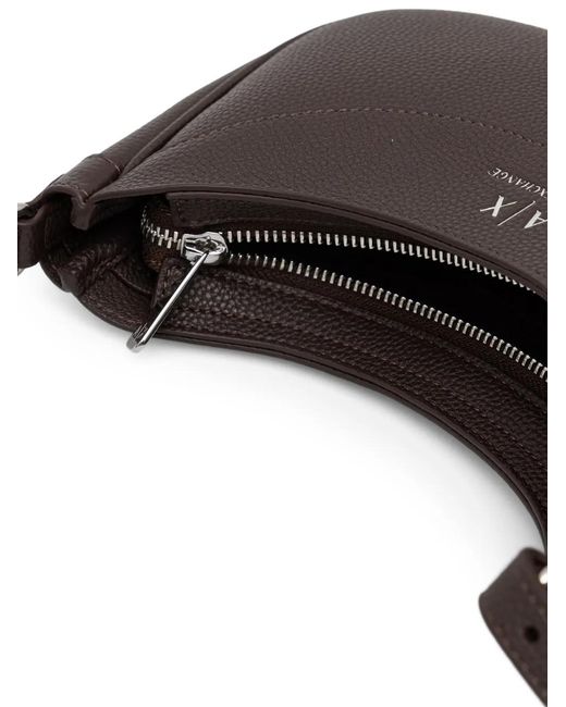 ARMANI EXCHANGE Brown Logo-Print Shoulder Bag