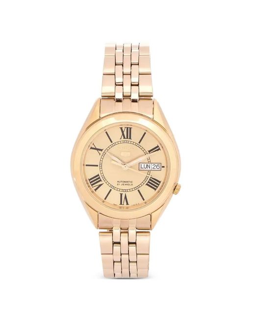 Seiko Metallic 5 Roman-Numeral 38Mm Watch for men