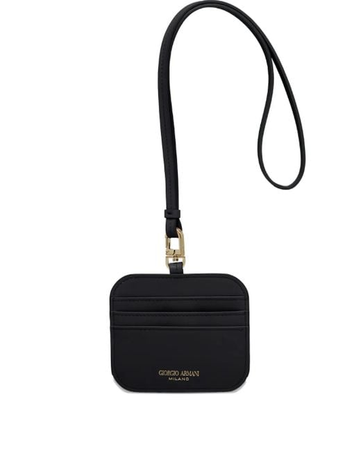 Giorgio Armani Portemonnee Met Halskoord in het Black