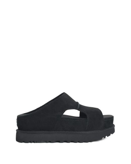 Ugg Blue 'Goldenstar Hi' Suede Slippers