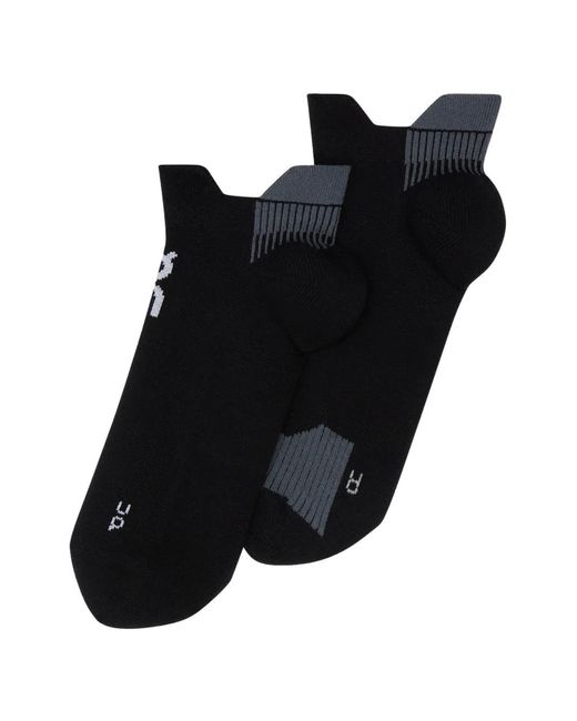 On Shoes Black Performance Run Low Performance Socks