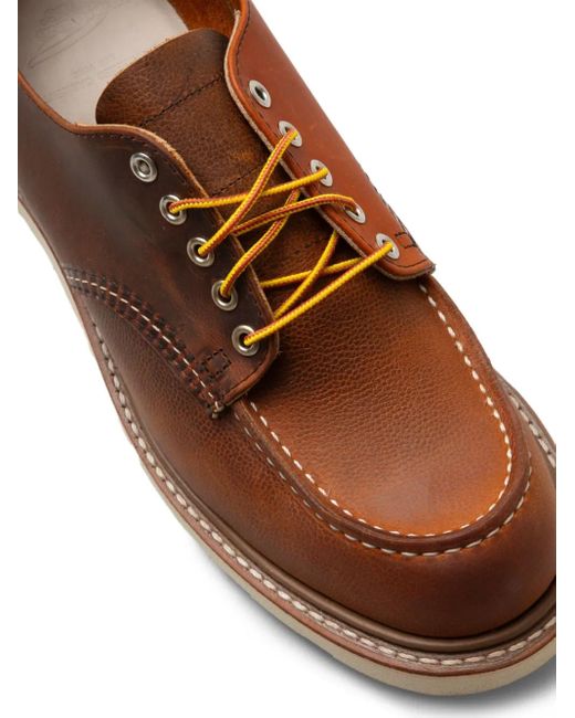 Red Wing Brown Panelled Oxford Shoes for men