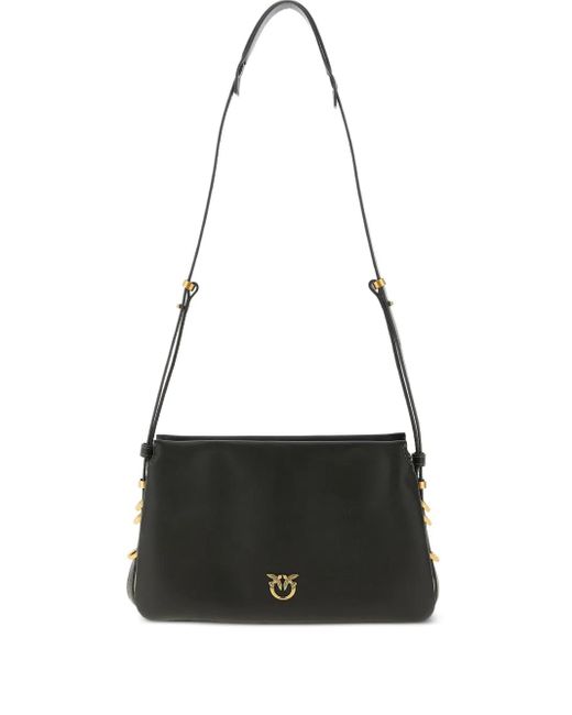 Pinko Black Mini Triplet Metal-Details Shoulder Bag