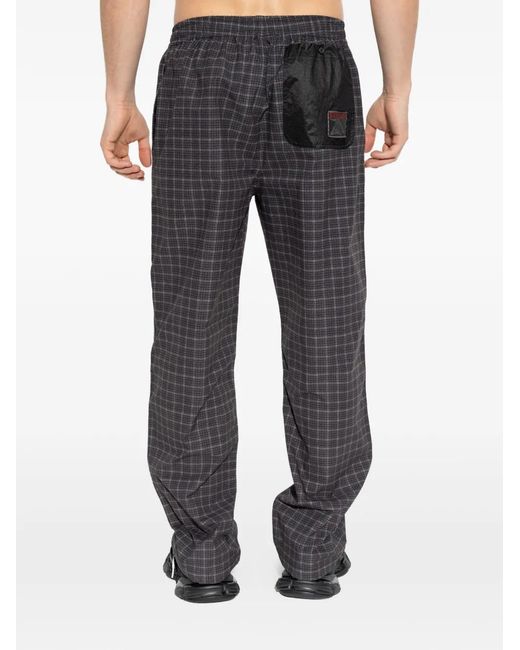 Roa Gray Geometric Painels Trousers for men