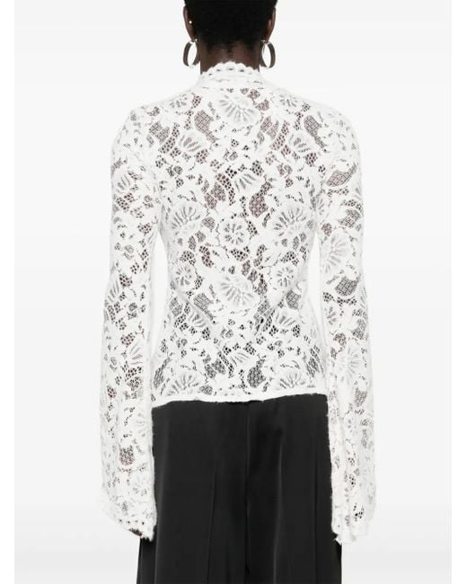 MANURI Sally レース ブラウス White