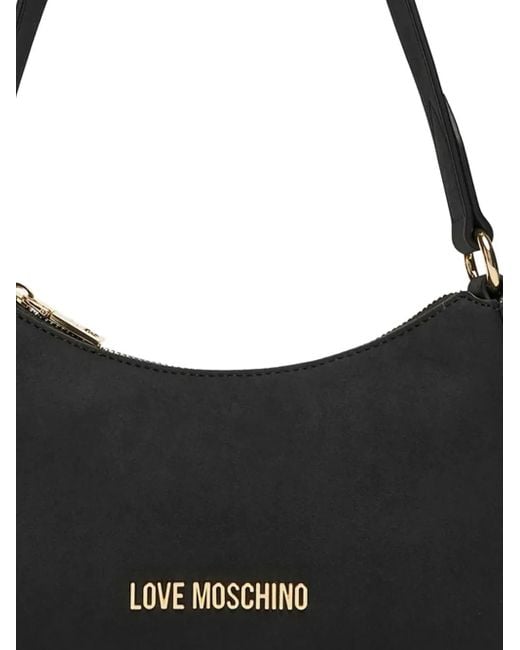 Sac Porté Épaule À Plaque Logo Love Moschino en coloris Black