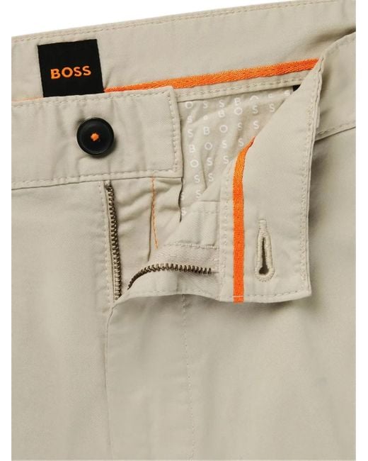 Boss Natural Zip-Fly Flat-Front Shorts for men