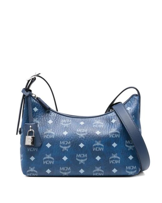 Borsa A Tracolla Aren Piccola di MCM in Blue