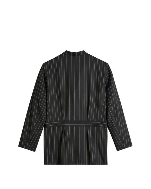 Y-3 Black Chore Pinstripe Jacket