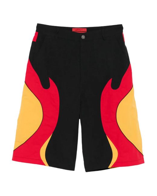 Shorts Rider Con Stampa di Kusikohc in Red da Uomo