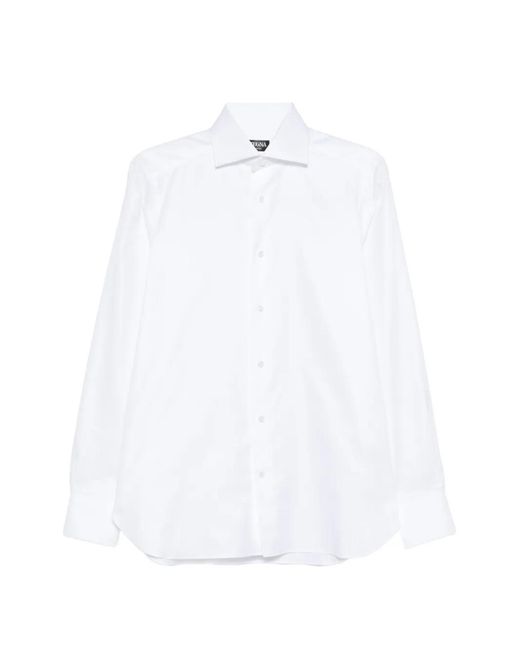 Zegna White Buttoned Shirt for men