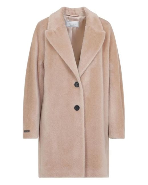 Peserico Natural Alpaca Wool Coat