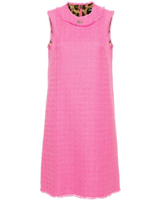 Dolce & Gabbana Mouwloze Mini-jurk in het Pink