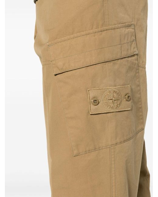 Stone Island Natural O-ventile Cotton Cargo Trousers for men