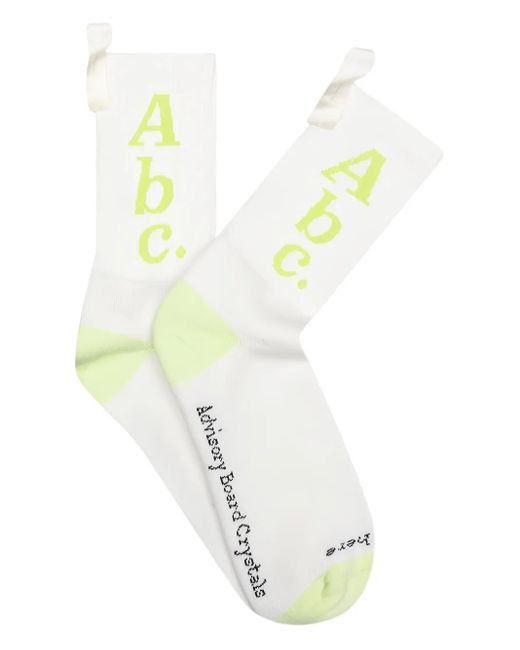 メンズ Advisory Board Crystals Abcロゴ靴下 White