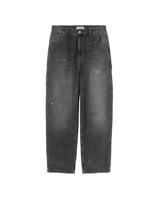Carhartt Gray Paint-Splatter Single Knee Trousers